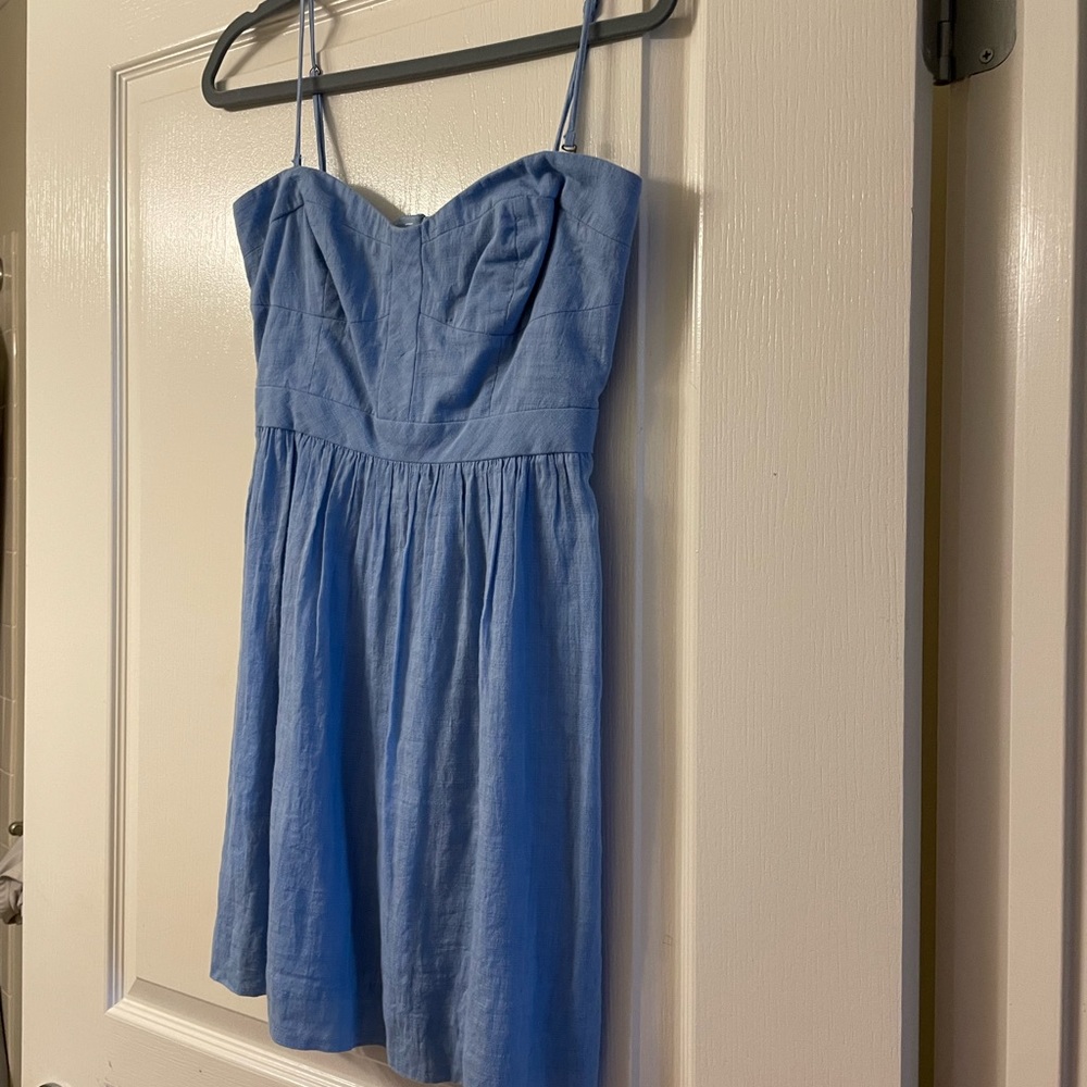 J.Crew Spaghetti Strap Dress in Light Blue